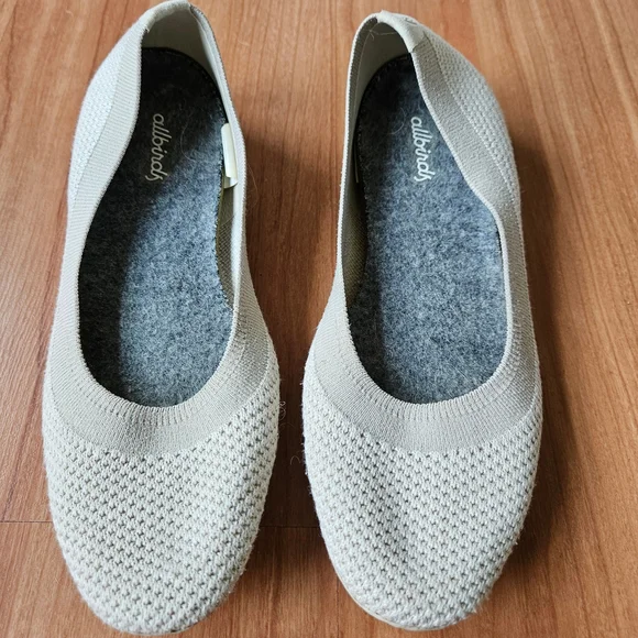Allbirds Womens Tree Breezer Beige Ballet Flats Size 7 - Picture 2 of 6